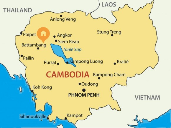 map of cambodia